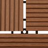 vidaXL Piastrella per Decking 11 pcs Marrone 30 x 30 cm WPC