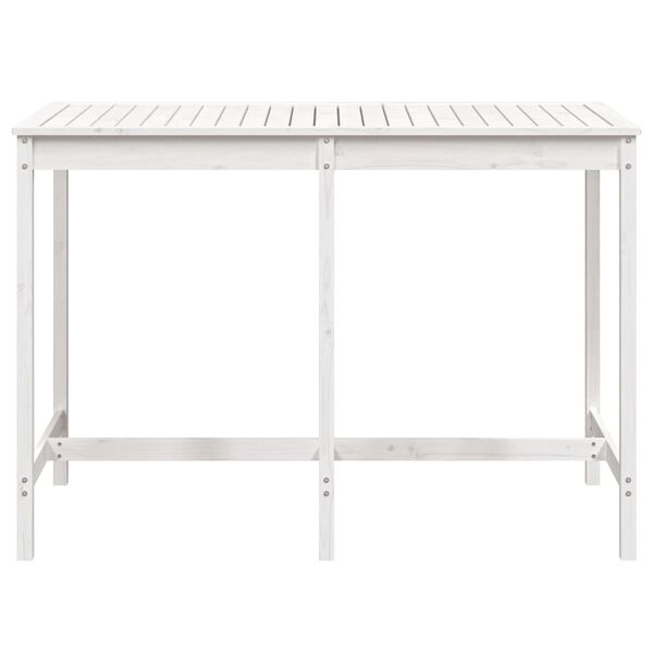 vidaXL Tavolo da Giardino Bianco 159,5x82,5x110 cm Legno Massello Pino