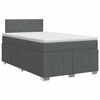 vidaXL Letto box spring con materasso Grigio Scuro 120 x 200 cm