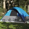 vidaXL Tenda da Campeggio a Cupola per 4 Persone Blu Impermeabile
