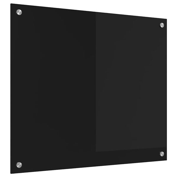 vidaXL Rivestimento da Cucina Nero 70 x 60 cm vetro temperato