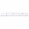 vidaXL Scaffale da parete 2 pcs Marmo Bianco 40 x 9 x 3 cm