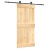 vidaXL Porta scorrevole Naturale e Nero 95 x 210 cm