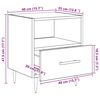 vidaXL Comodino 2 pcs Nero 40 x 35 x 47,5 cm Legno multistrato