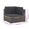 vidaXL Set da Giardino 6 pz con Cuscini in Polyrattan Grigio
