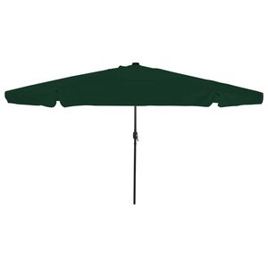 vidaXL Ombrello da giardino Verde e Nero 395 x 395 x 245 cm