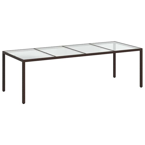 vidaXL Set da Pranzo da Giardino 11 pz con Cuscini Polyrattan e Vetro