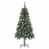 vidaXL Albero di Natale Preilluminato con Palline e Pigne 150 cm