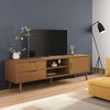 vidaXL Mobile TV MOLDE Marrone 158x40x49 cm in Legno Massello di Pino