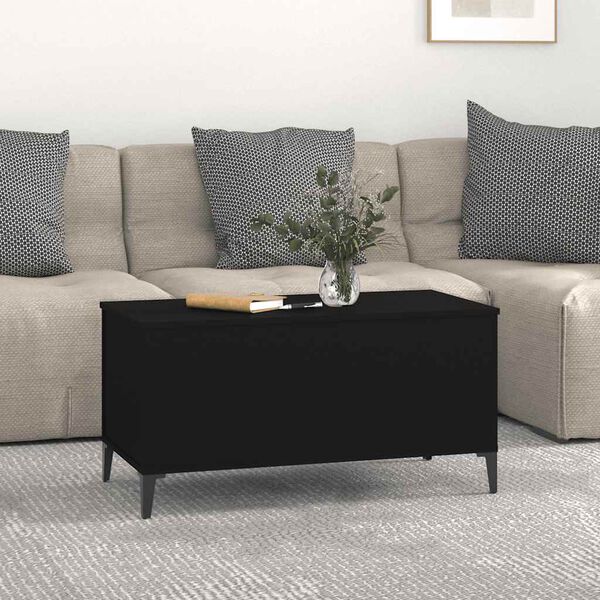 vidaXL Tavolino da Salotto Nero 90x44,5x45 cm in Legno Multistrato