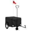 vidaXL Rimorchio da Bici Nero 30 kg in Ferro