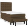 vidaXL Giroletto a Molle con Materasso Marrone Scuro 90x190cm Tessuto