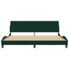 vidaXL Giroletto senza Materasso Hanko Verde Scuro 200x200 cm in Velluto