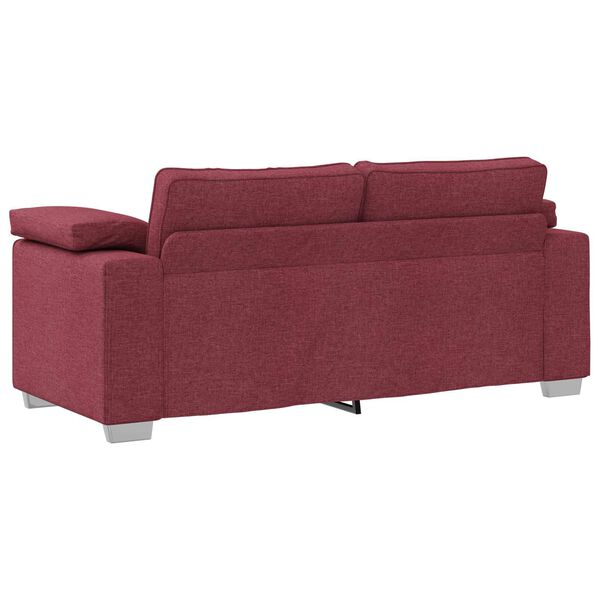 vidaXL Divano Rosso Vino 180 x 77 x 82 cm Tessuto