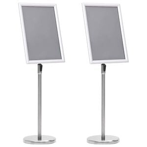 vidaXL Supporti per poster 2 pcs Argento 45 x 32,7 x 108 cm Alluminio