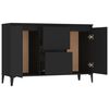 vidaXL Credenza Nera 102x35x70 cm in Legno Multistrato