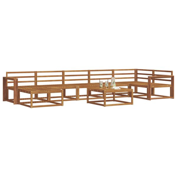 vidaXL Set di divani da esterno 8 pcs Naturale