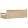 vidaXL Panchina a Dondolo Beige 109x62x40 cm in Polyrattan