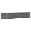 vidaXL Letto Giardino Acciaio Zincato 367x140x68 cm Grigio