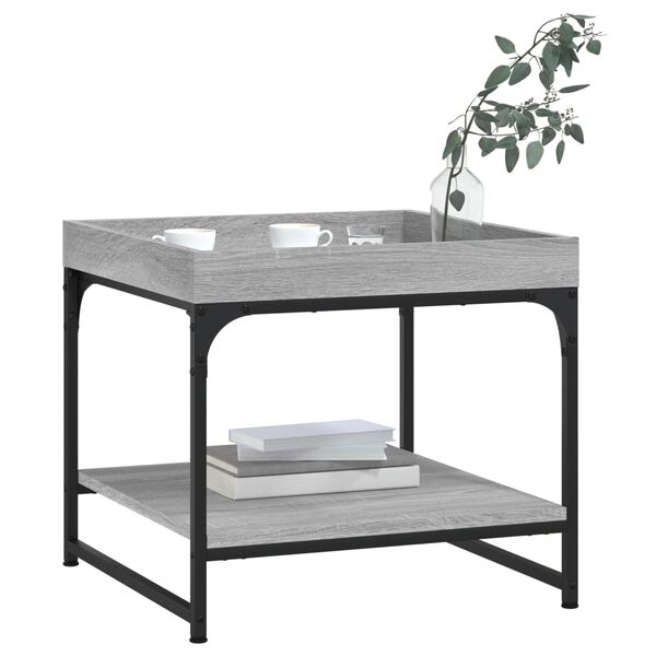 vidaXL Tavolino Salotto Grigio Sonoma 49,5x49,5x45cm Legno Multistrato