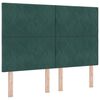 vidaXL Letto a molle con testiera Verde Scuro 160 x 200 cm Velluto