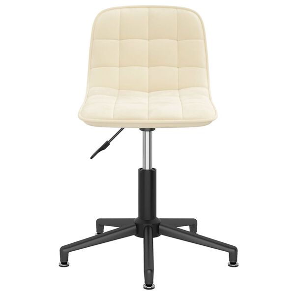 vidaXL Sedie da Pranzo Girevoli 4 pz Crema in Velluto