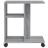 vidaXL Tavolino con Ruote Grigio Sonoma 50x30x55 cm Legno Multistrato