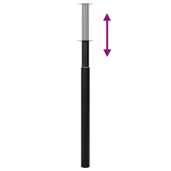 vidaXL Gambe Telescopiche per Tavolo 2 pz Nere 710 mm-1100 mm