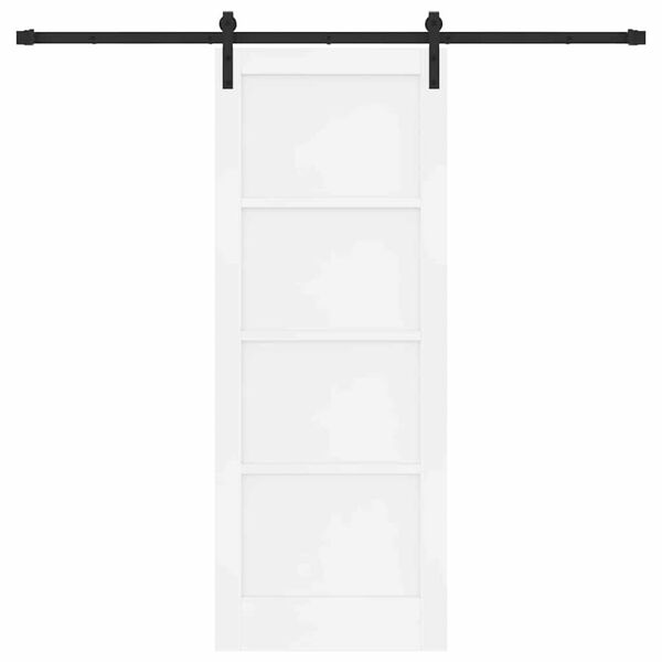 vidaXL Porta scorrevole Bianco 78 x 202 cm Pino massello