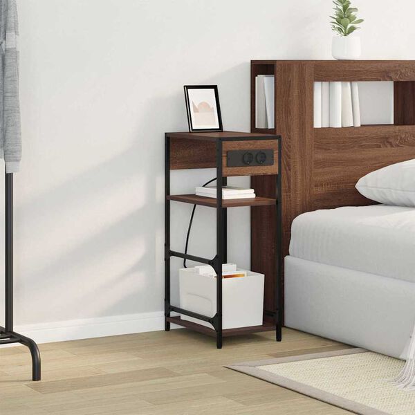 vidaXL Armadio da Notte Rovere Marrone 40 x 27 x 76 cm