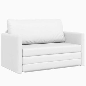 vidaXL Divano letto 110cm Bianco Pelle Artificiale
