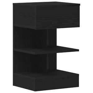 vidaXL Armadio da Notte Rovere nero 40 x 35 x 65 cm Legno multistrato