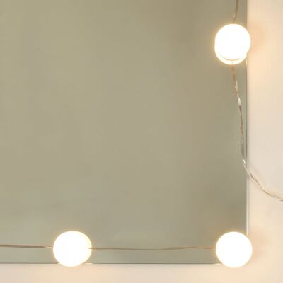 vidaXL Mobile a Specchio con LED Bianco 91x15x76,5 cm