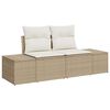 vidaXL Set Divano da Giardino 10 pcs Beige e Crema polyrattan