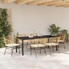 vidaXL Set da Pranzo per Giardino 7 pcs Marrone polyrattan