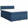 vidaXL Giroletto a Molle con Materasso Blu 140x190 cm in Tessuto