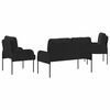 vidaXL Set divani 3 pcs Nero 115 x 56 x 80 cm Legno compensato