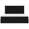 vidaXL Struttura Letto Pouf con Materassi Nero 180x200 cm in Velluto