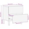 vidaXL Comodino Marrone 40x33x46 cm in Legno Massello di Mango