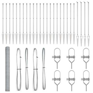 vidaXL Palo della recinzione Argento