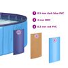 vidaXL Piscina Pieghevole per Cani Blu 160 x 160 x 30 cm PVC