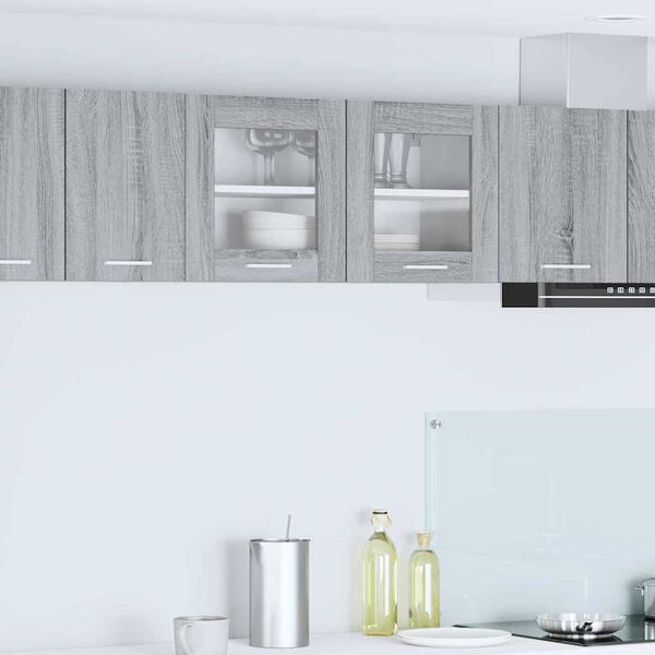 vidaXL Armadio pensile Grigio Sonoma e Bianco 80 x 31 x 40 cm