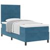 vidaXL Letto a molle con testiera Blu Scuro 90 x 200 cm Velluto