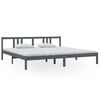 vidaXL Giroletto Grigio in Legno Massello 200x200 cm