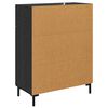 vidaXL Credenza Rovere Nero 69,5 x 34 x 90 cm Legno multistrato