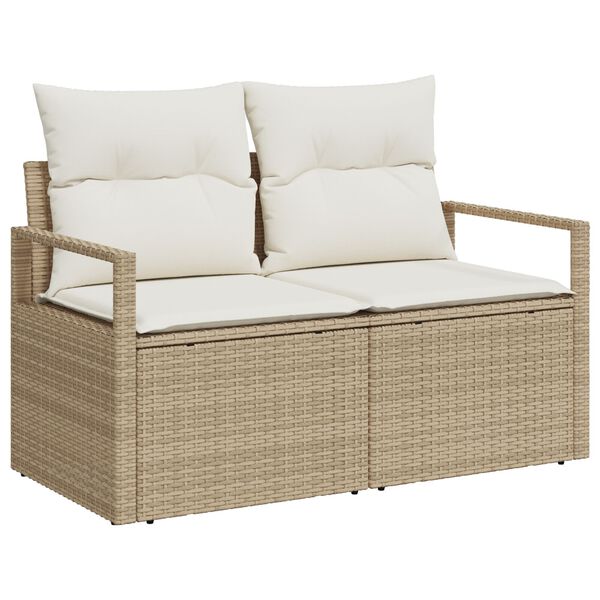 vidaXL Set di divani 8 pcs Beige e Crema polyrattan