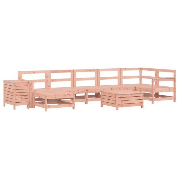 vidaXL Set Divani da Giardino 9 pz in Legno Massello Abete Douglas