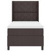 vidaXL Letto a Sorgente LED Marrone Scuro 100 x 200 cm Tessuto