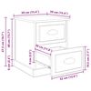 vidaXL Armadio da Notte 2 pcs Rovere artigianale 39 x 39 x 47.5 cm
