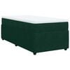 vidaXL Giroletto a Molle con Materasso Verde Scuro 80x200 cm Velluto